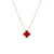 COLLAR TRÉBOL ROJO DUPE