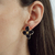 ARETES FLOR NEGRA - comprar en línea