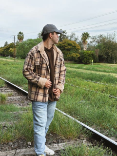 Imagen de Camisaco a Cuadros Marron