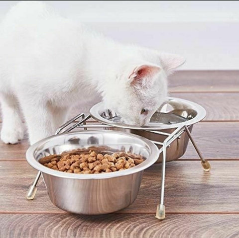 COMEDERO DOGIT DOBLE (CHICO) ACERO INOX