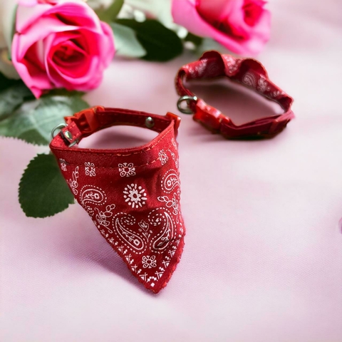 COLLAR DE TELA CON PAÑUELO REGULABLE