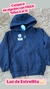Campera de algodón con FRIZA azul marino.