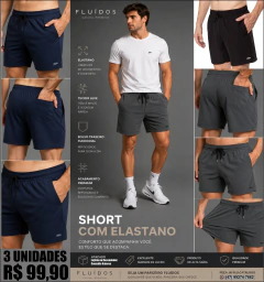 3 SHORT ELASTANO R$99,90