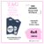 TAG para roupa personalizado - 8,7X4,2 cm Modelo 3 - VERNIZ TOTAL U.V. FRENTE 4X4