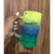 Caneca chopp de vidro cores bandeira do Brasil