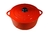 PANELA CAÇAROLA DE FERRO ESMALTADA COM TAMPA LGM LA GRANDE MAISON VERMELHA COM BEGE 20CM