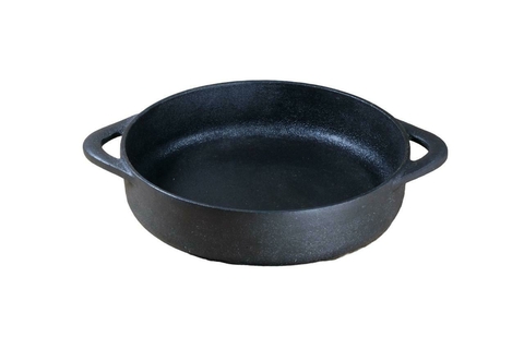 PANELA TRAVESSA CAÇAROLA BAIXA REDONDA SEM TAMPA GRANDCHEF ESMALTADA PRETA SEMI FOSCA 20CM