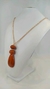 Colar Longo de Cristal com Pingente Gota de Resina - Beauty Bijux