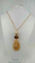 Colar Longo de Cristal com Pingente Gota de Resina - Beauty Bijux