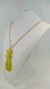 Colar Longo de Cristal com Pingente Gota de Resina - Beauty Bijux