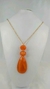 Colar Longo de Cristal com Pingente Gota de Resina - loja online