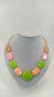 Colar Curto de Cristal com Resina Colorida - comprar online