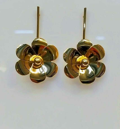 Brinco Folheado Flor