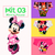 Kit 3 Calcinhas Infantil sublimada Calcinha Minnie Mouse Microfibra
