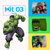 Kit 3 Cuecas Infantil Sublimada do Hulk com Elástico Embutido