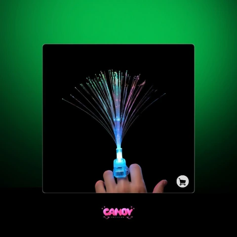 ANILLO LED FIBRA OPTICA x 4 UNIDADES