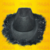 sombrero vaquera con plumas