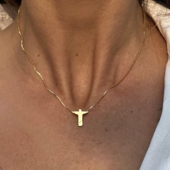 Colar Cristo Redentor dourado - comprar online