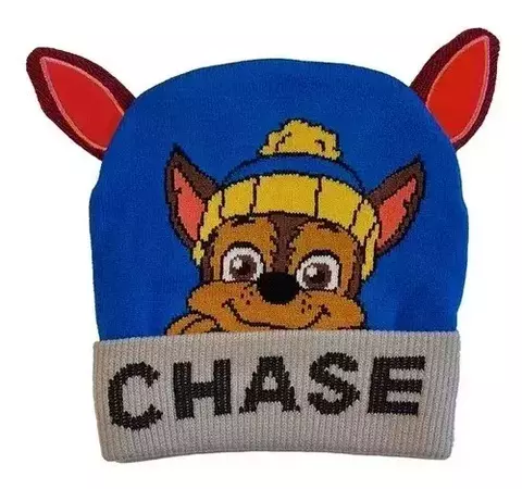 Gorro Invierno Paw Patrol Chase Lana Infantil Niños