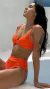 Biquíni Sofia Calcinha Fio Duplo Sukini Canelado Laranja - comprar online