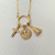 Colar Cartier + Pingentes - Banho Ouro 18k