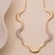 Colar zirconias cristal - banho ouro 18k