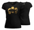 Imagem do Camiseta Casual Feminina Baby Look Presa Viva Dourado