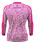 Camisa Esportiva Feminina Rosa folhas Quisty