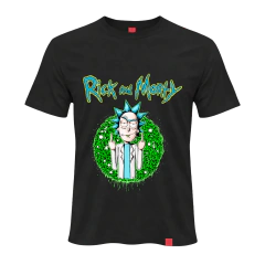 REMERA RICK AND MORTY UNISEX RICK PORTAL VERDE 90 - tienda online