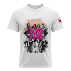 REMERA EFECTO SPRAY LETRAS ROSA - K-POP BLACK PINK 69 - comprar online