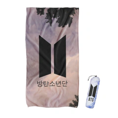 TOALLON MICROFIBRA PLAYERO LOGO DEGRADADO - BTS KPOP TOA397