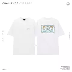 REMERA MANGA CORTA OVERSIZE CHALLENGE BLANCO - DREAD