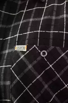 CAMISA LEÑADORA YOSEF FLANNEL NEGRO - CAPTAIN FIN - comprar online