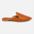 Mule Feminino Confortável Sem Salto Bico Fino Clássico Marrom - comprar online