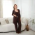 Pijama Conjunto Trio Longo Cardigan Núbia Feminino Marrom na internet