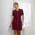 Pijama Camisola Americana Feminino Lívia Vinho Bordô