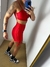 Conj Top trançado + short cross vermelho - comprar online