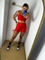 Conj Top trançado + short cross vermelho