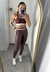 Top + calça tríade Cinamon/ pérola / van Gogh