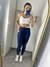 Top + calça básica DUO Branco/Azul Profundo