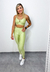 Top Lara + calça básica verde pistache