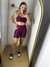Conj Top franzido + bermuda Uva - comprar online