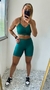 Top Dani + bermuda verde Petróleo - comprar online