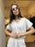 BLUSA DECOTE V EM MOLEVISCO BEGE CLARO - comprar online