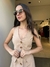 TOP EFEITO COLETE EM BLEND DE VISCOSE COM ZIPER COSTAS BEGE - comprar online