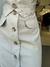SAIA MIDI CINTURA ALTA EM BLEND DE VISCOSE BEGE - AVILLE