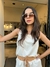 BLUSA REGATA BICOLOR EM MOLEVISCO BEGE CLARO - comprar online