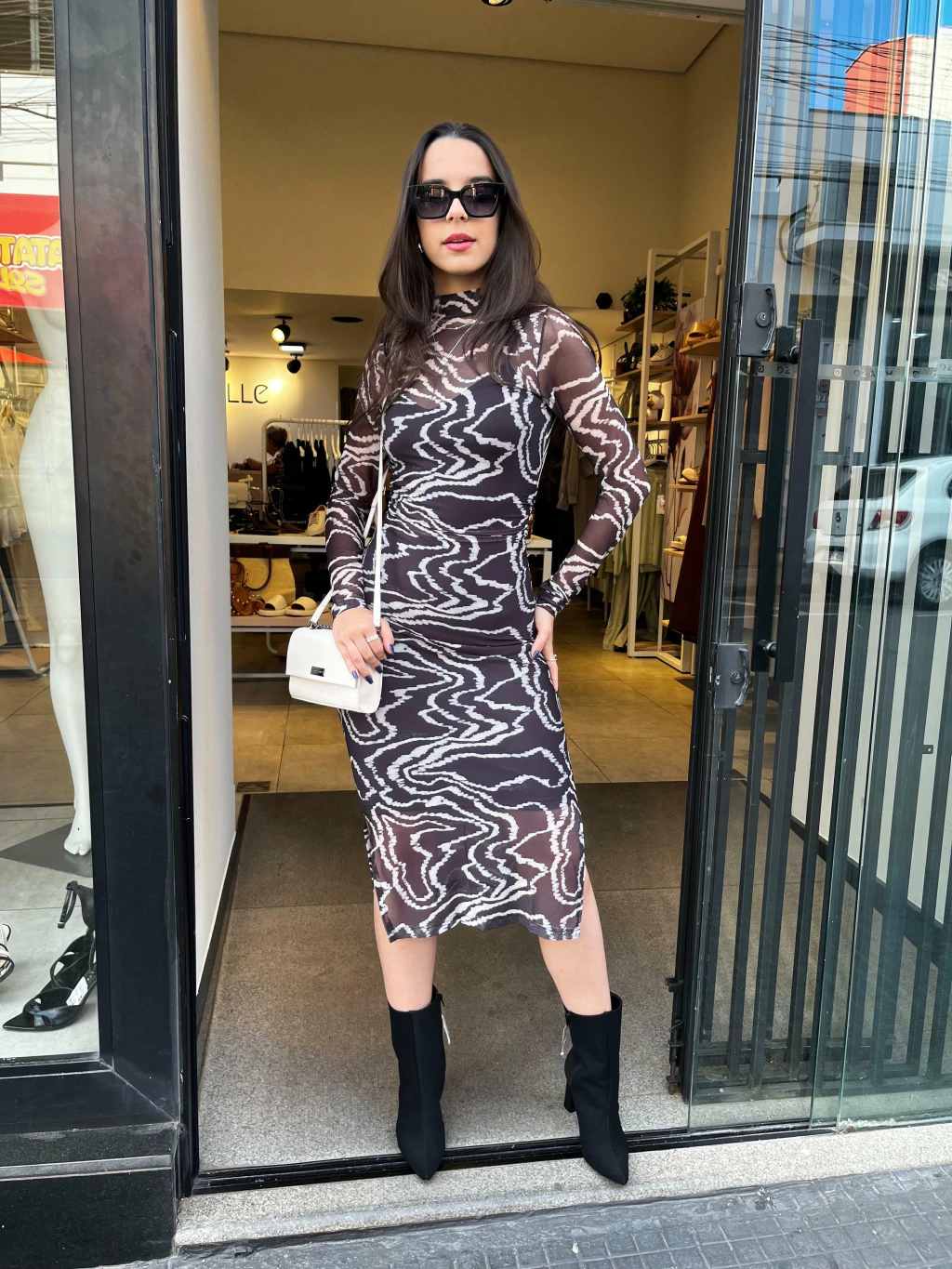 VESTIDO TULE ESTAMPADO COR