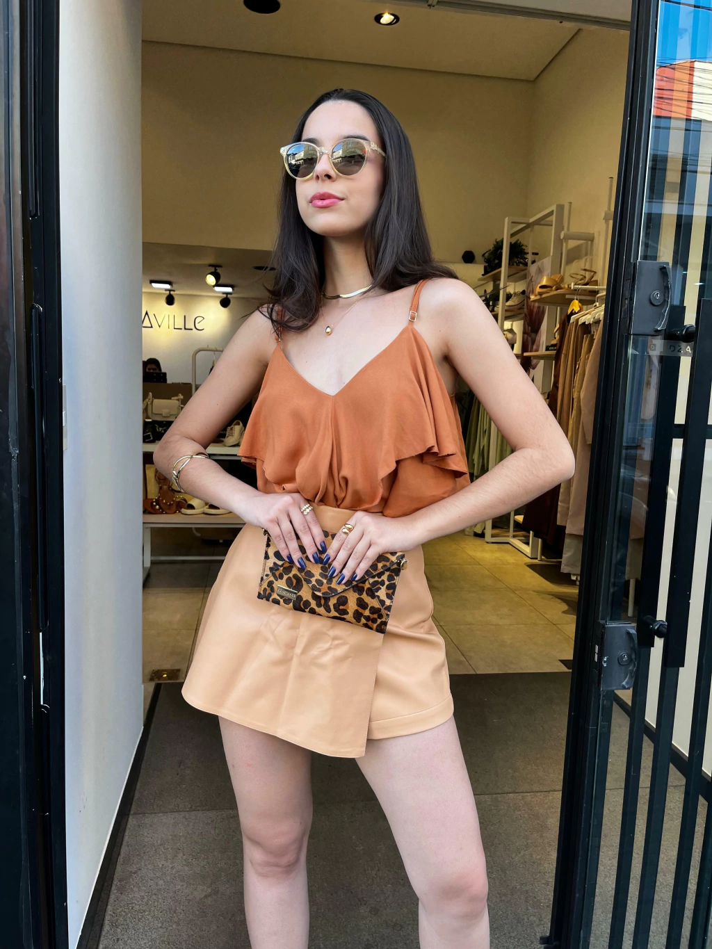 MINI BOLSA COURO CORRENTE ONCA