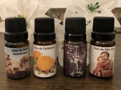 Kit com 4 Óleos - Bom Samaritano, São Miguel, São José e Calêndula